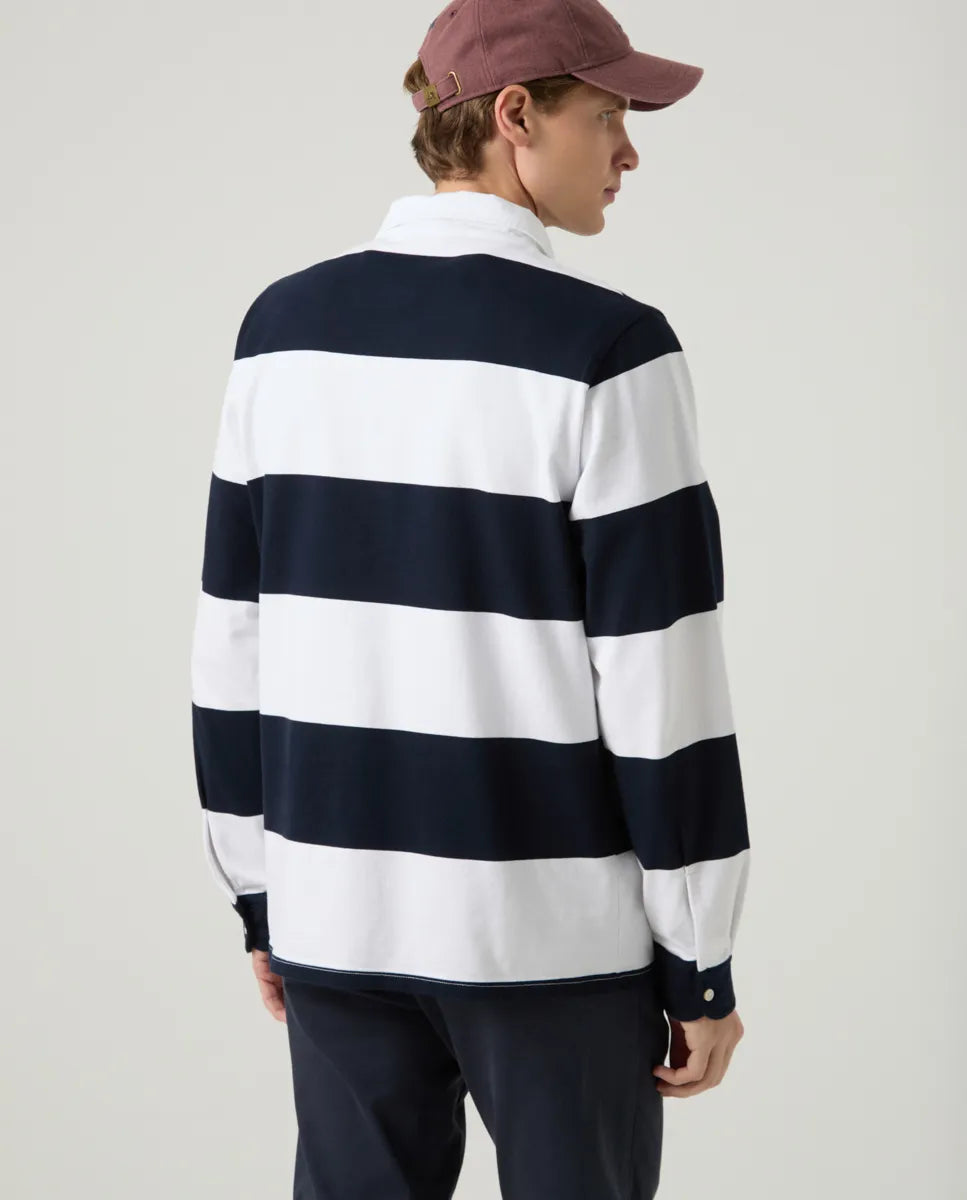 Polo James Stripes Marino | SCOTTA
