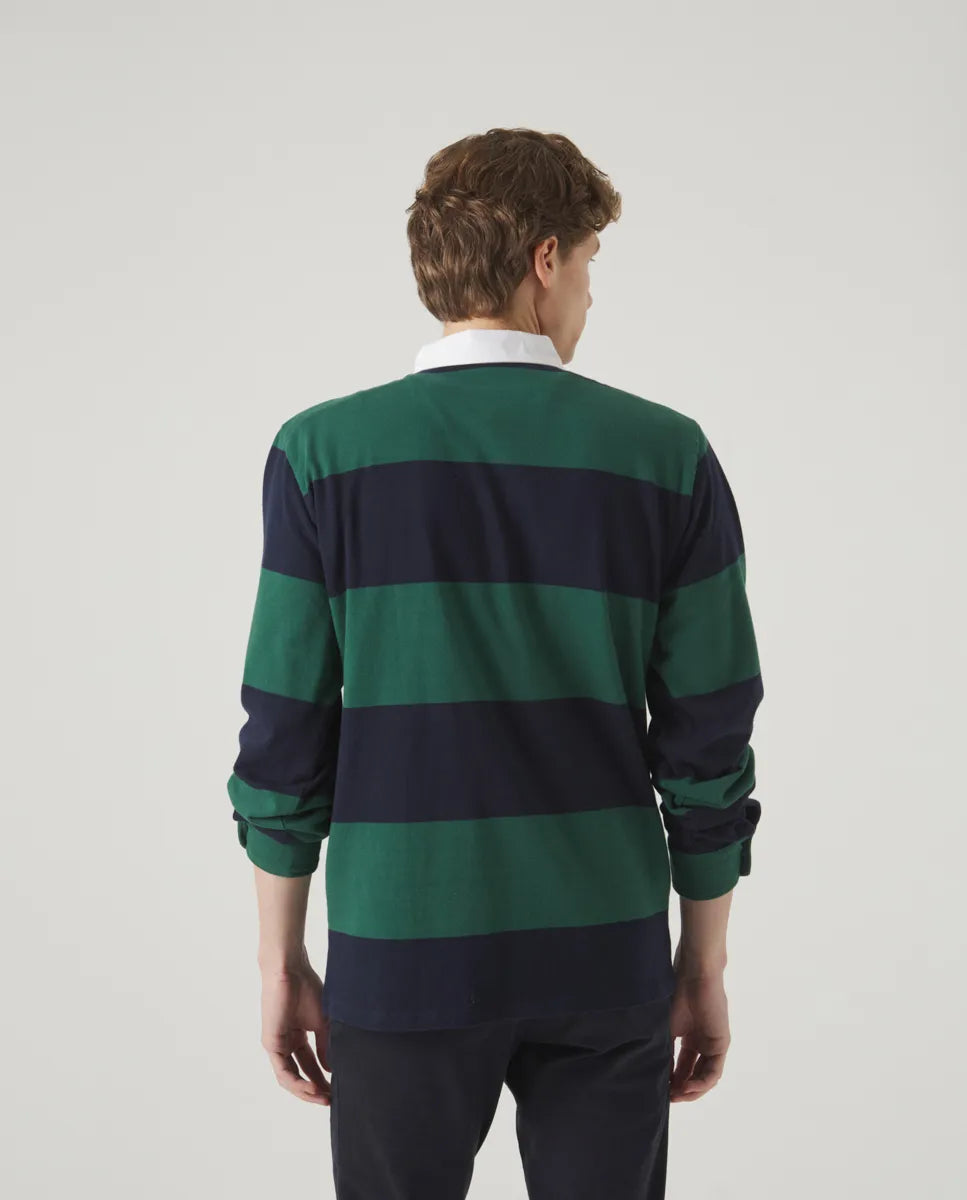 Polo James Stripes Verde | SCOTTA