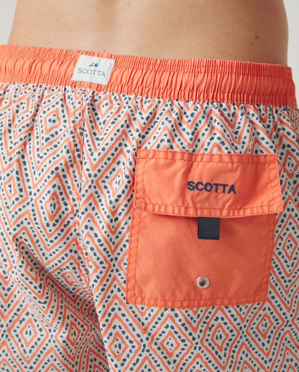 Bañador Ikat Naranja | SCOTTA