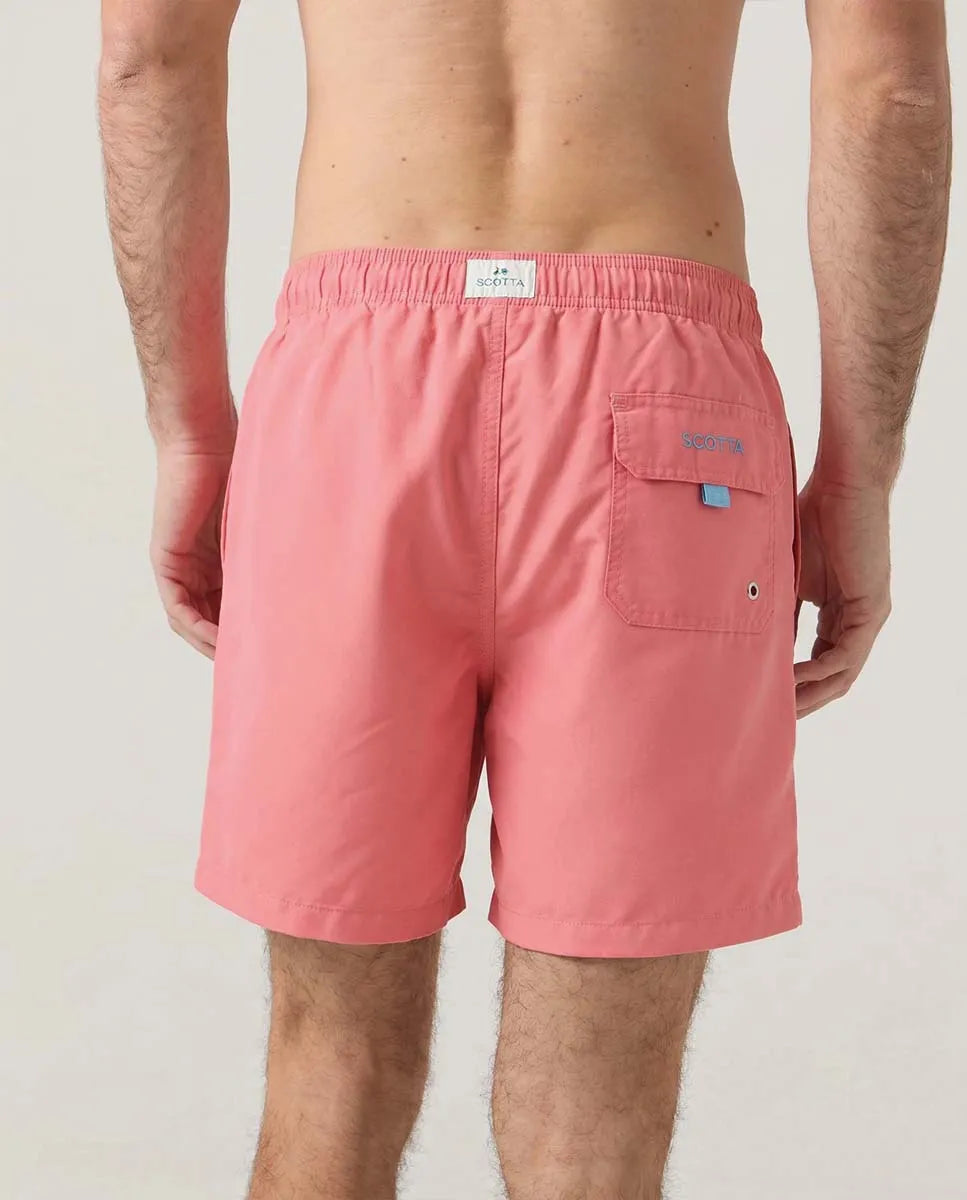 Bañador casual liso coral | SCOTTA