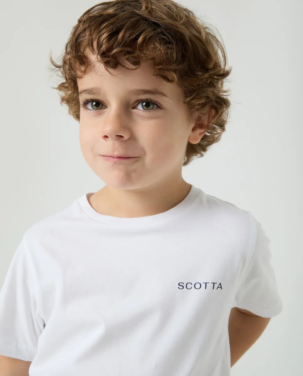 Camiseta Niño Logo Espalda Blanco | SCOTTA