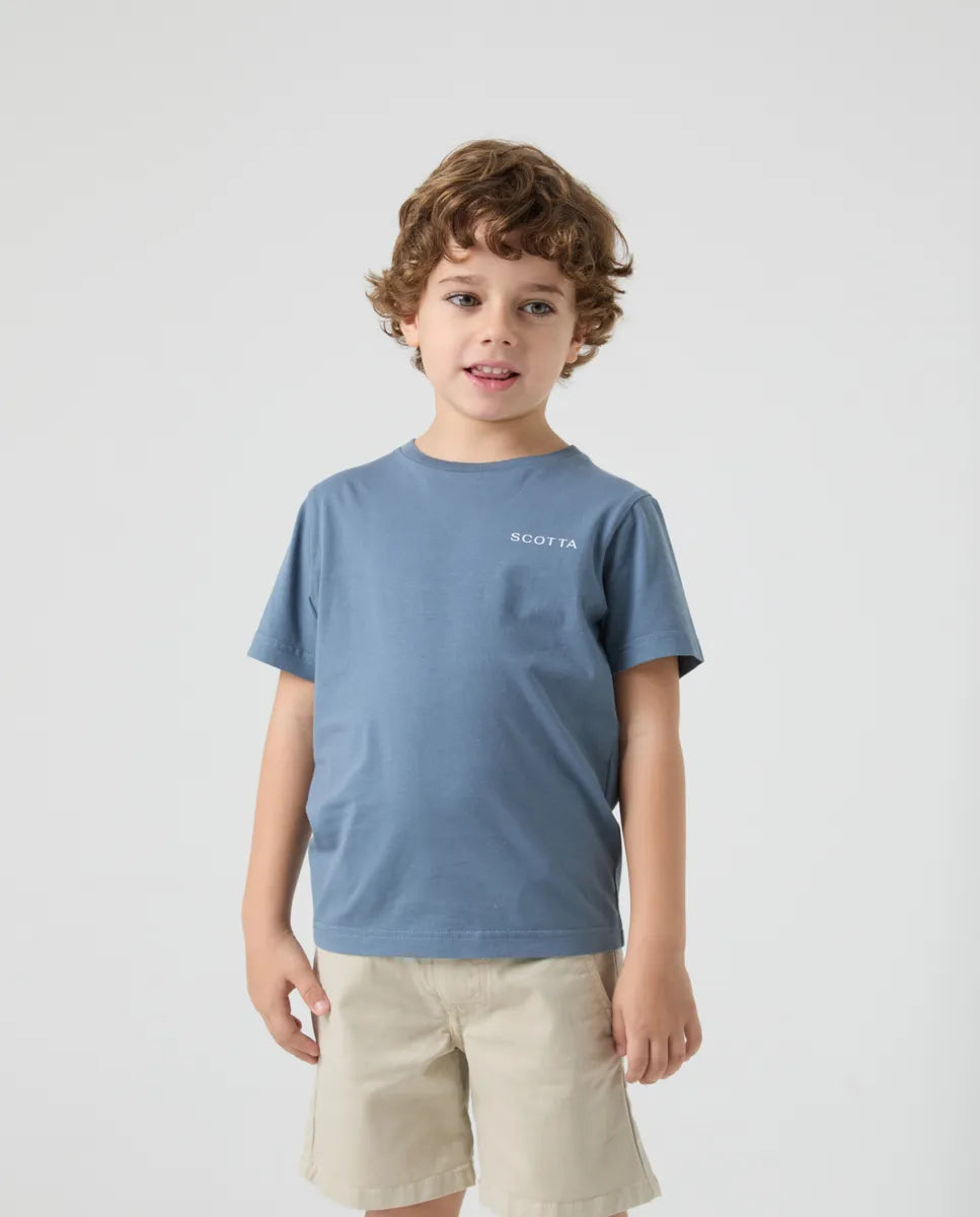 Camiseta Niño Logo Espalda Marino | SCOTTA