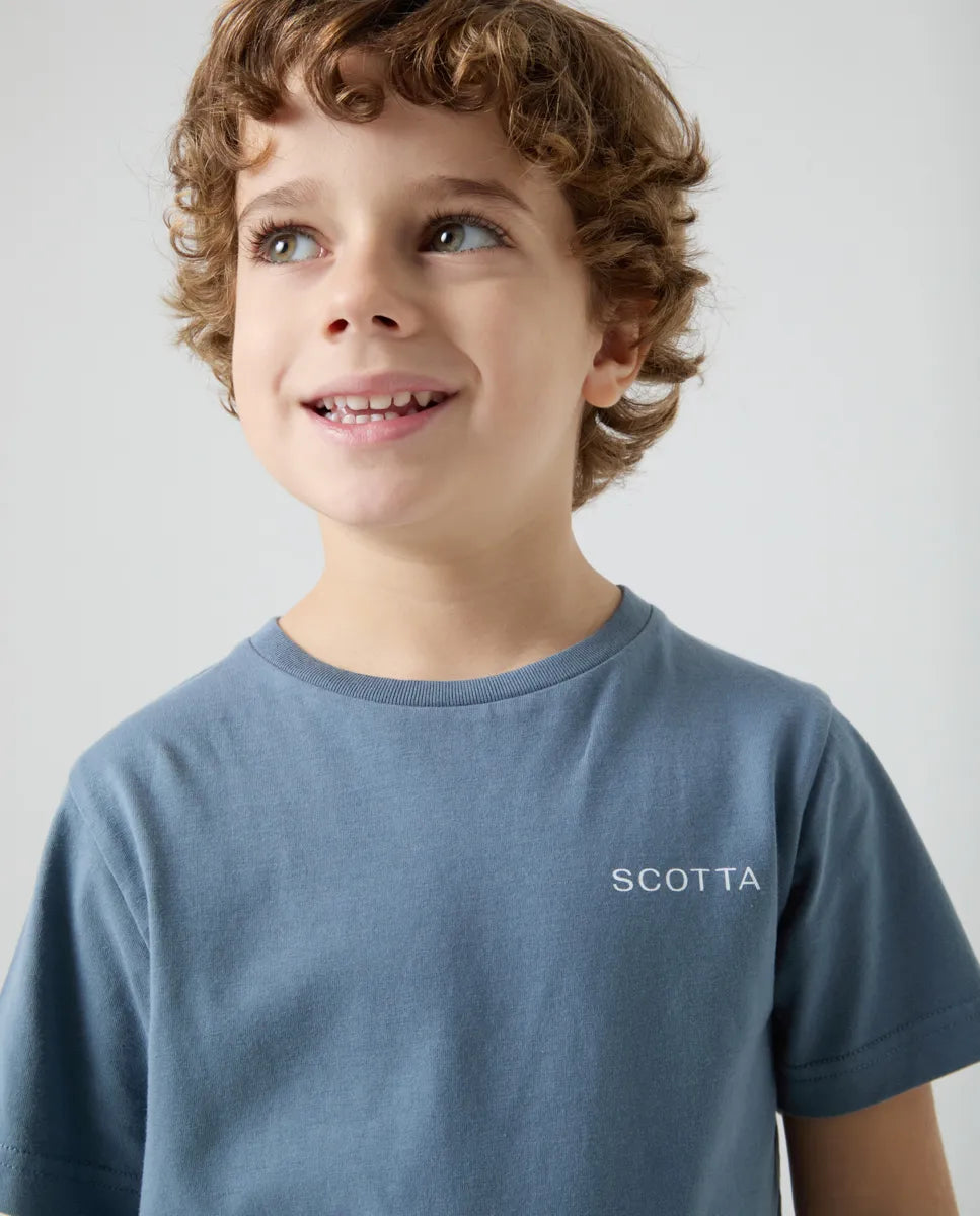 Camiseta Niño Logo Espalda Marino | SCOTTA