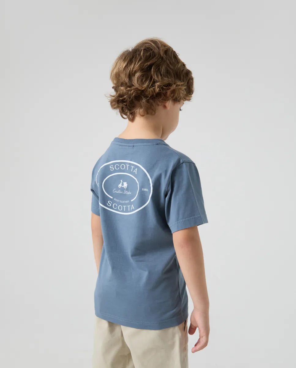 Camiseta Niño Logo Espalda Marino | SCOTTA