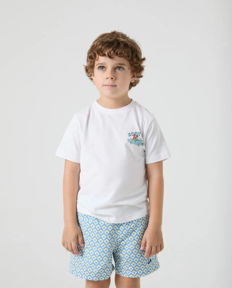 Camiseta Niño Turtle Blanco | SCOTTA