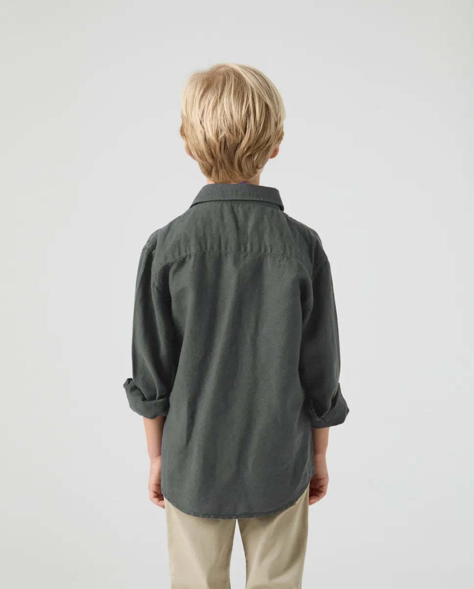 Camisa niño lissome li-co verde botella | SCOTTA