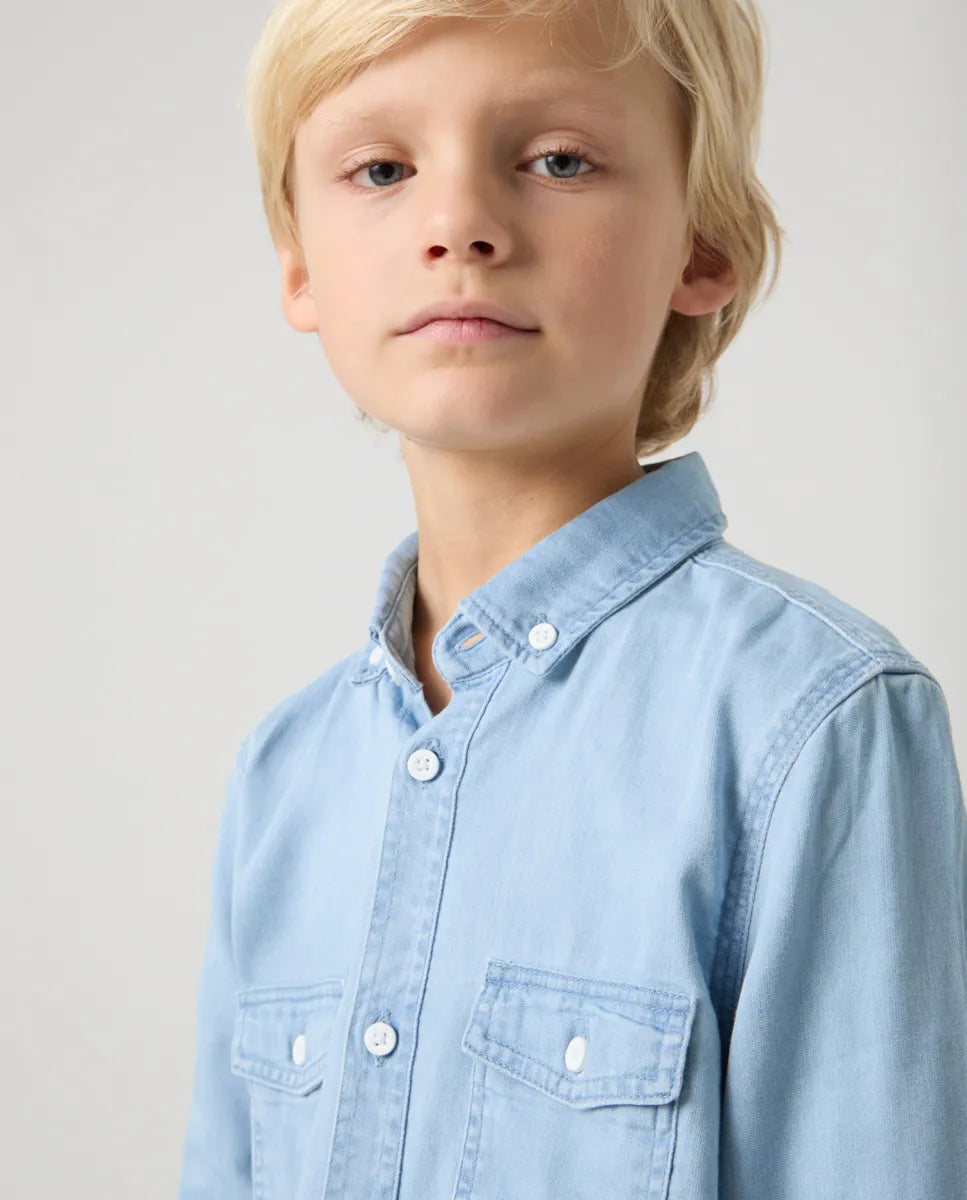 Camisa Niño Pockets Denim | SCOTTA