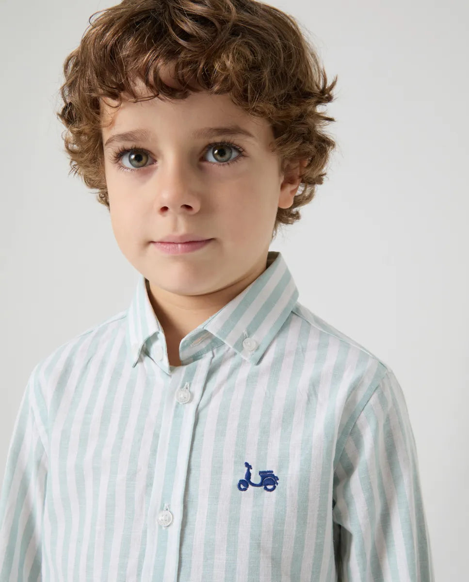 Camisa Niño Stone Verde | SCOTTA