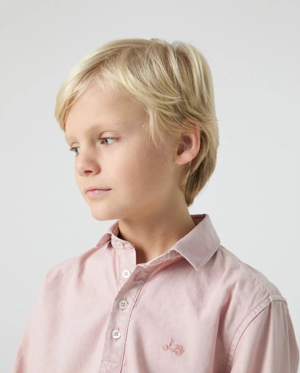 Camisa niño polera Lissome Li-Co rosa claro | SCOTTA