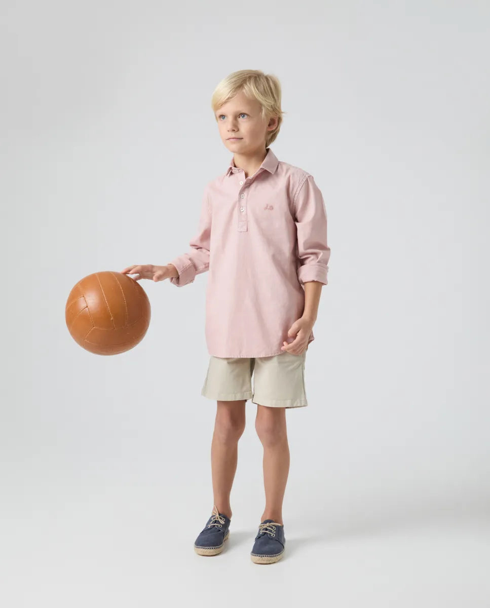 Camisa niño polera Lissome Li-Co rosa claro | SCOTTA