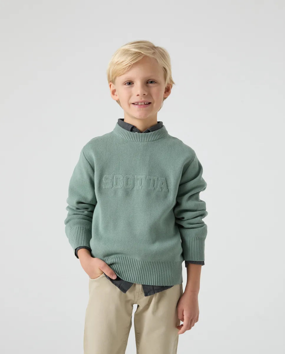 Jersey Niño Scotta Verde Grisaceo | SCOTTA