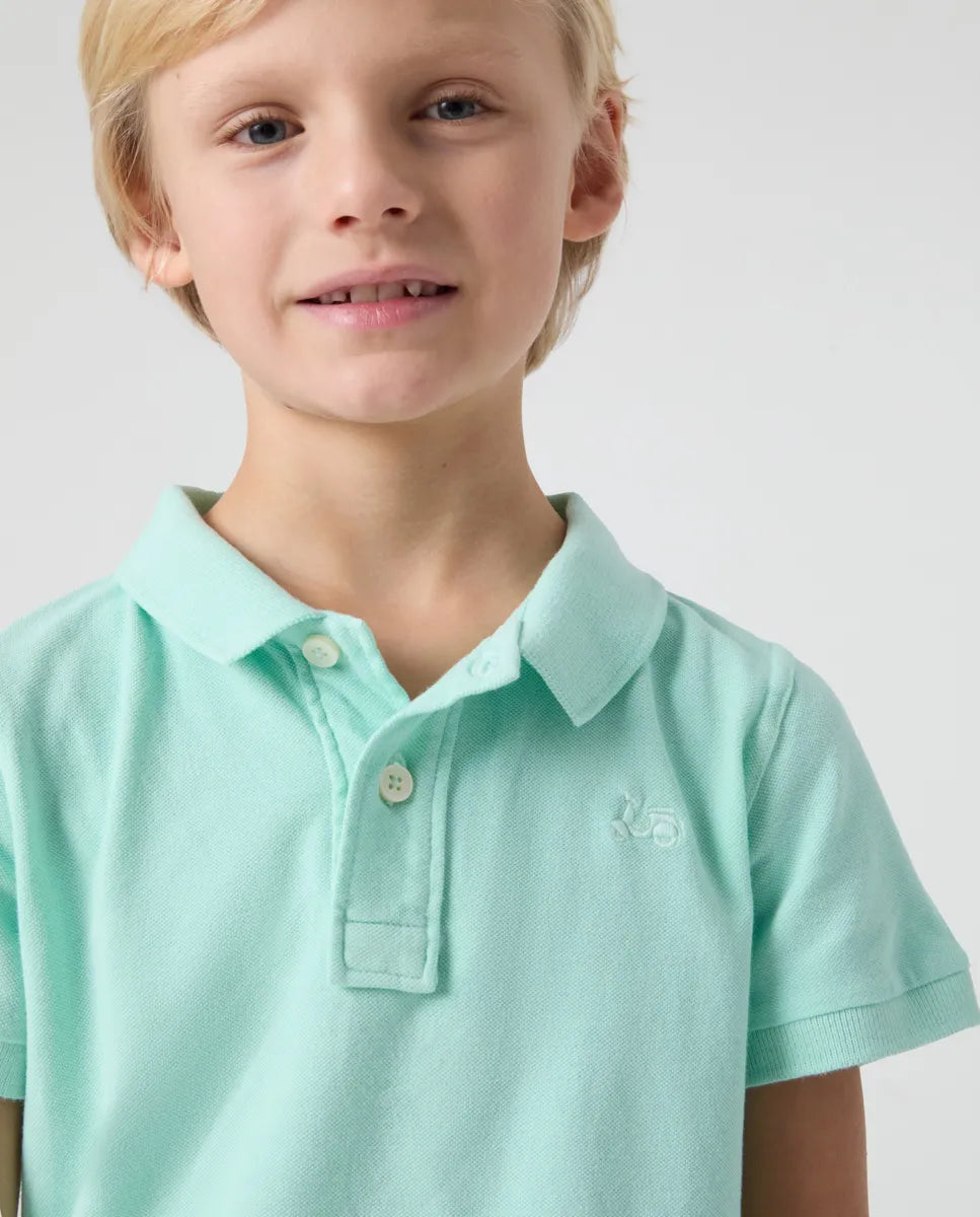Polo niño garment verde agua | SCOTTA