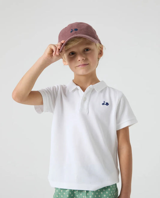 Polo Niño Logo Stitch Blanco | SCOTTA