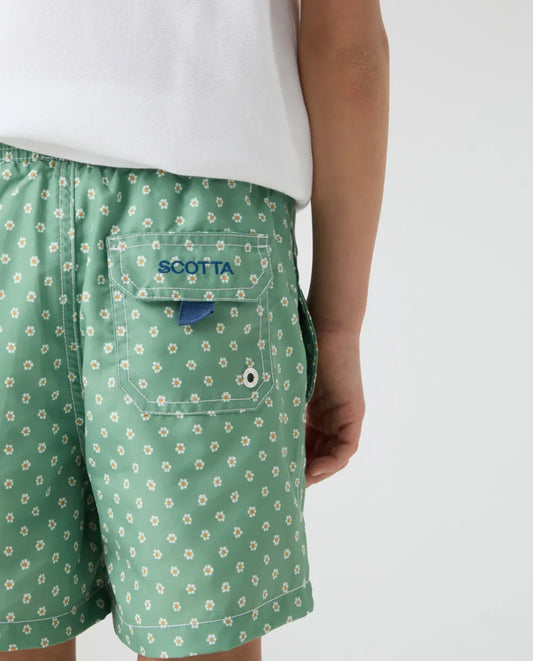 Bañador niño flowers classic khaki | SCOTTA