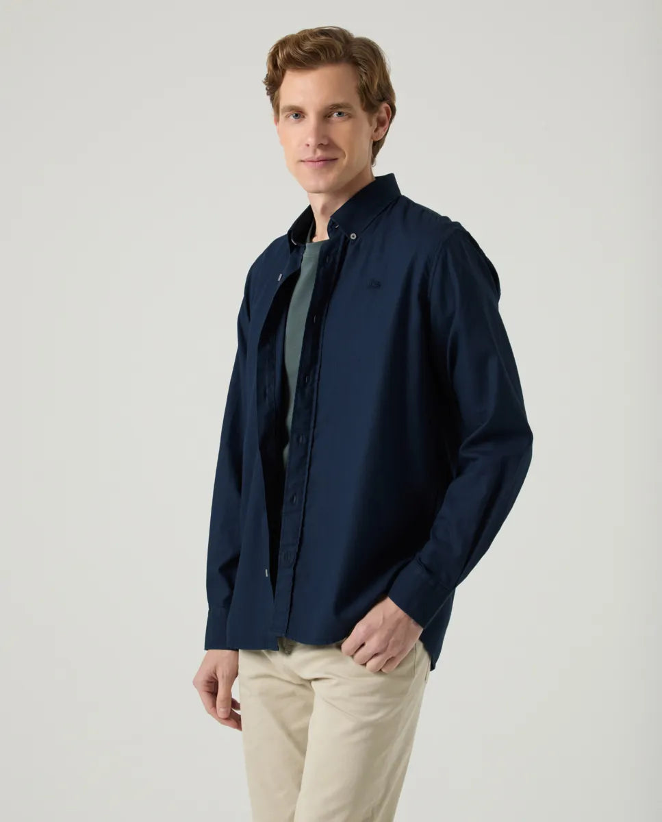 Camisa estructura pinpoint marino | SCOTTA