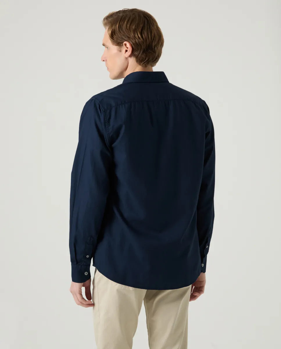 Camisa estructura pinpoint marino | SCOTTA