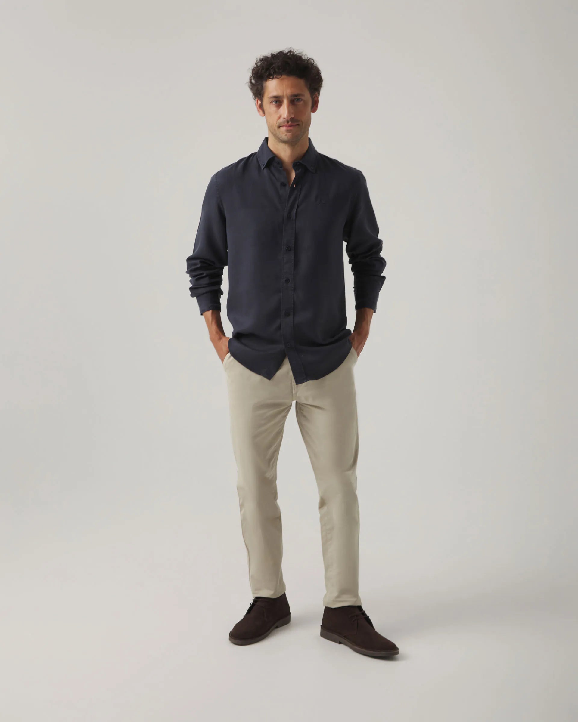 Camisa Forest Tencel Marino | SCOTTA