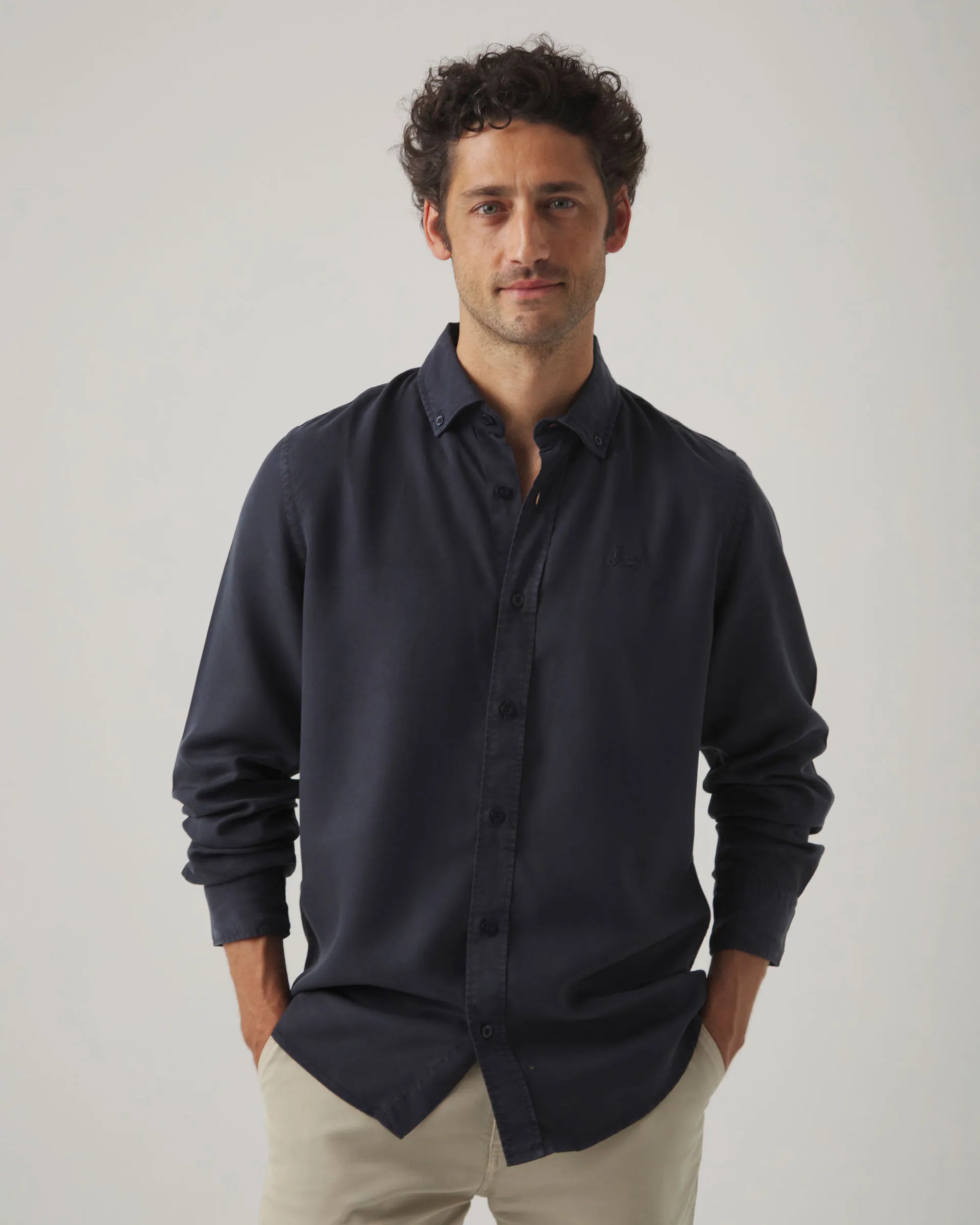 Camisa Forest Tencel Marino | SCOTTA