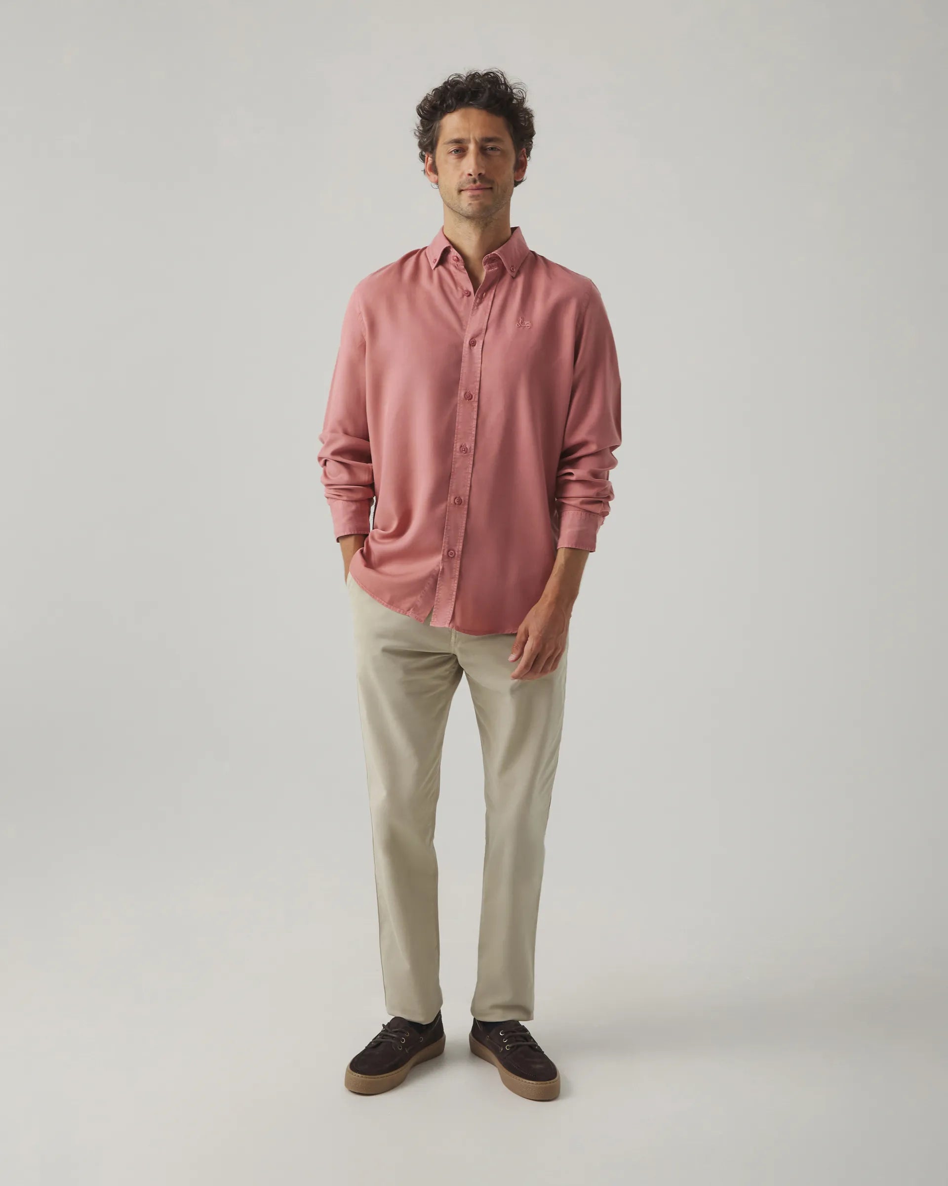 Camisa forest tencel burdeos | SCOTTA