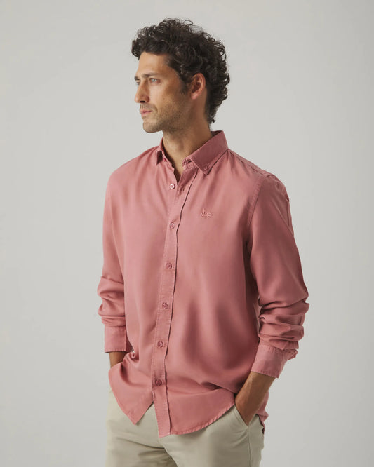 Camisa forest tencel burdeos | SCOTTA