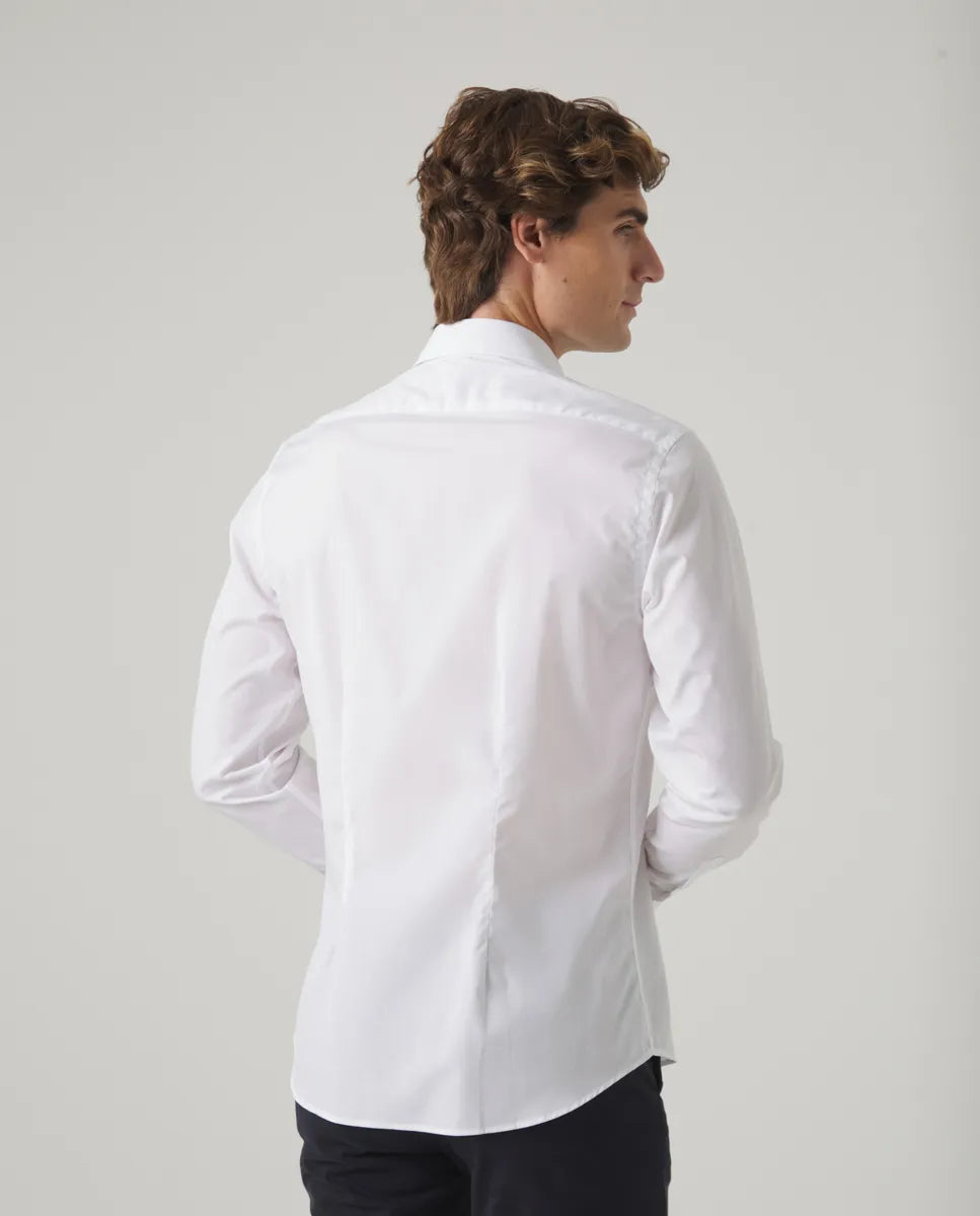 Camisa Classic Pinzas Organic Blanco | SCOTTA