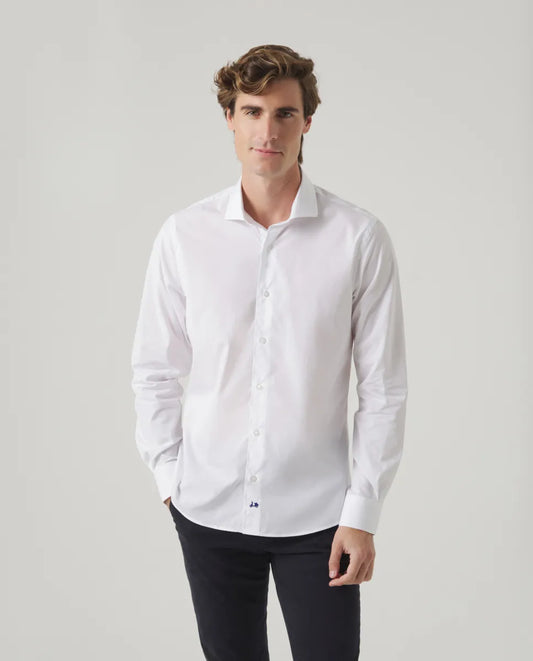 Camisa Classic Pinzas Organic Blanco | SCOTTA