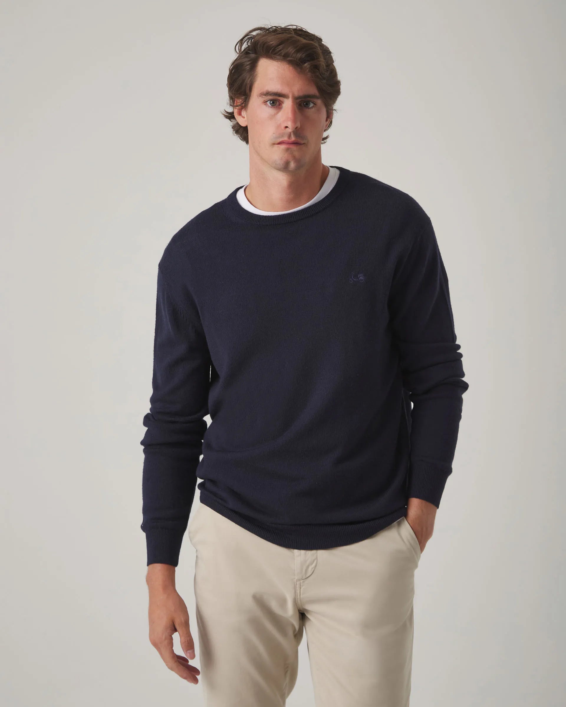 Jersey Crew Neck Merino Marino | SCOTTA