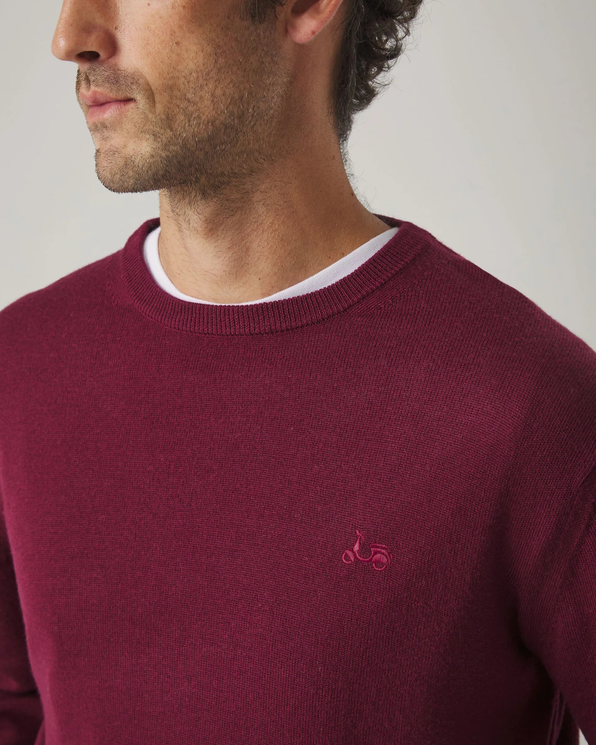 Jersey Crew Neck Merino Burdeos | SCOTTA