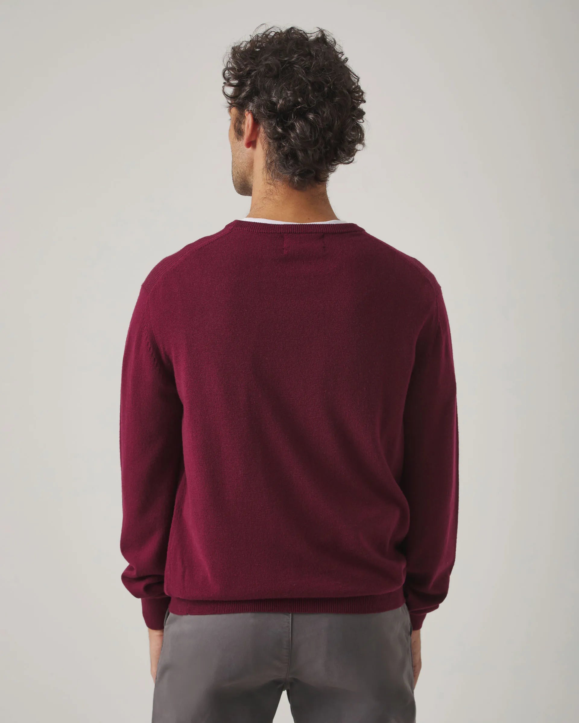 Jersey Crew Neck Merino Burdeos | SCOTTA
