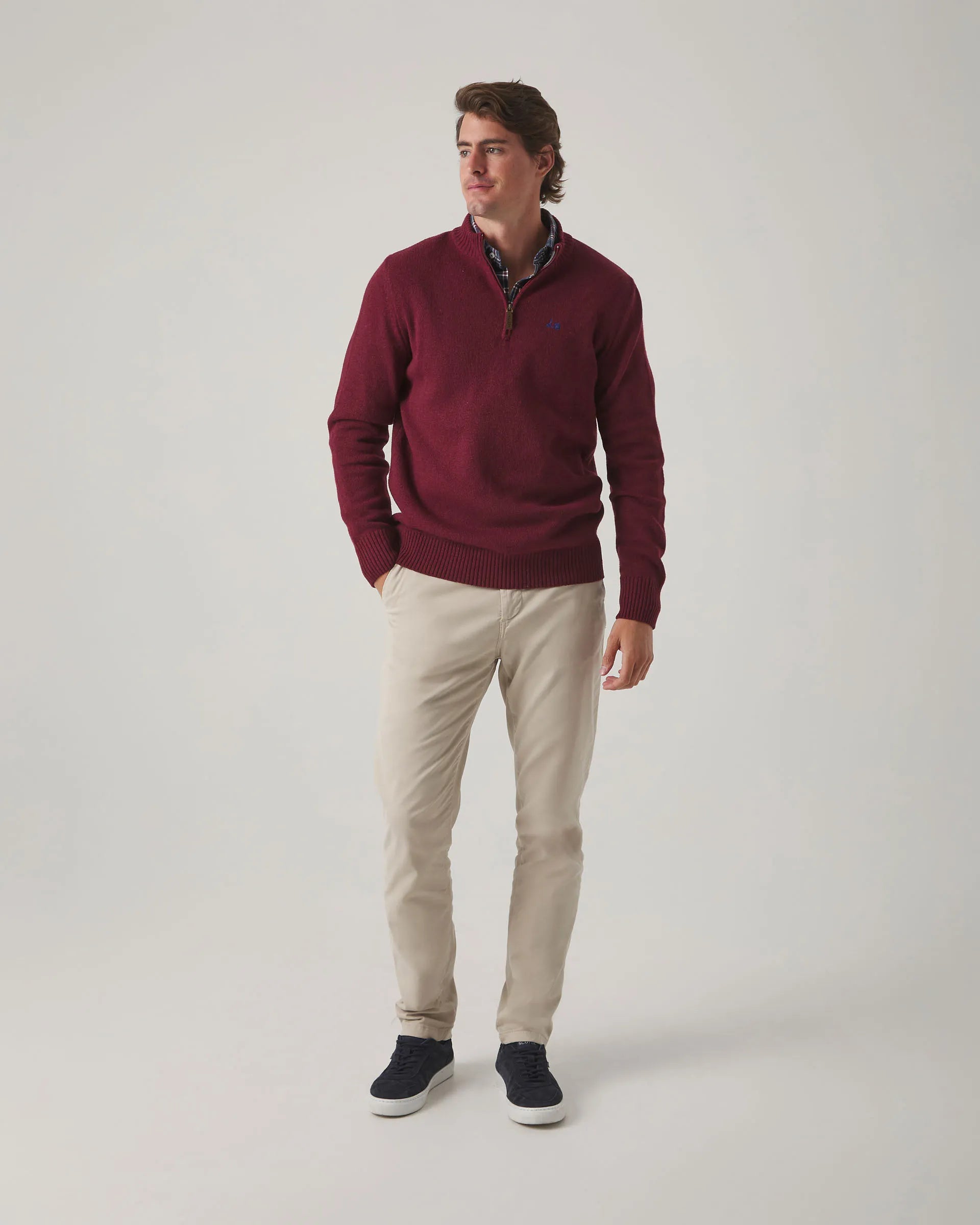 Jersey Zip Burdeos | SCOTTA