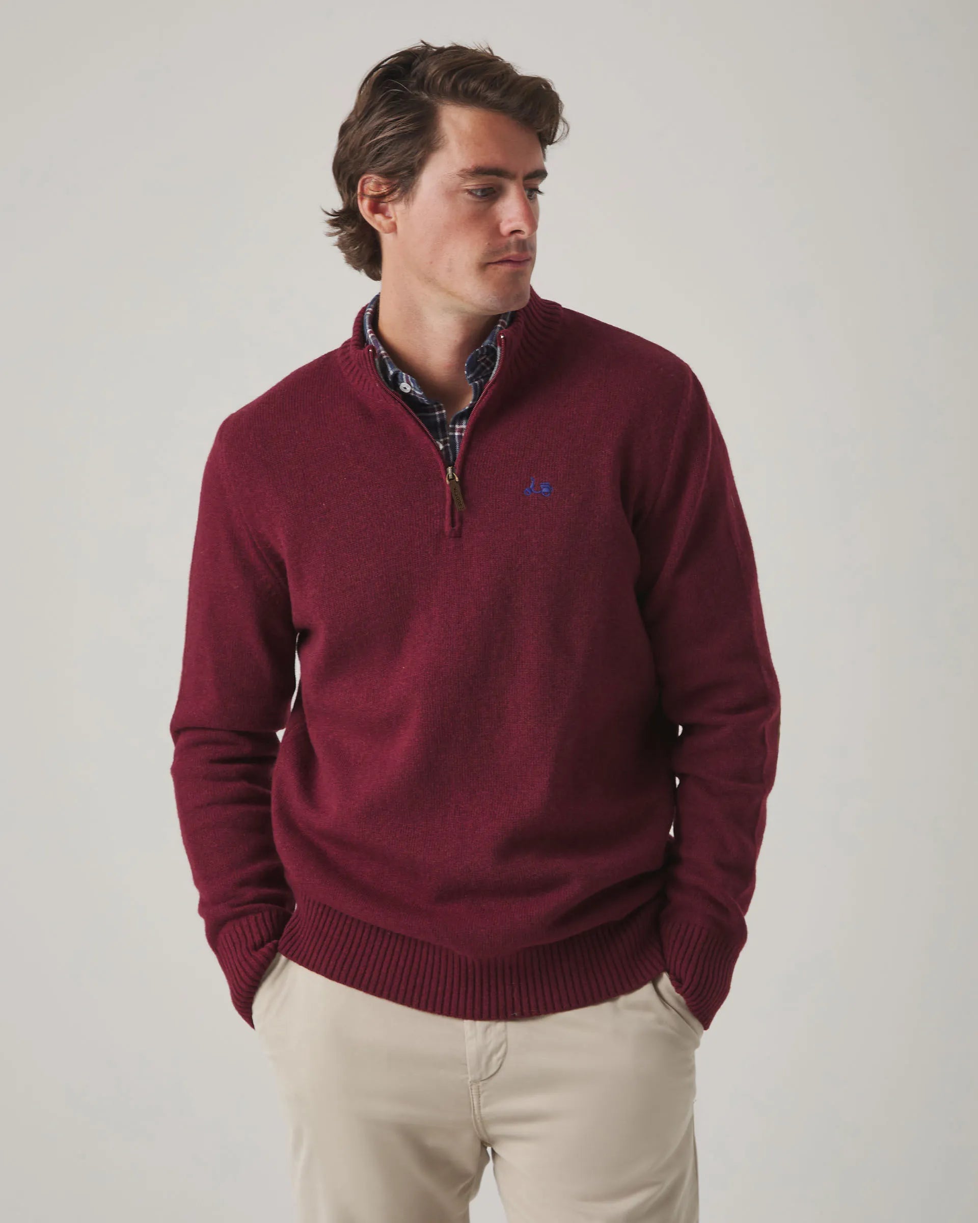 Jersey Zip Burdeos | SCOTTA