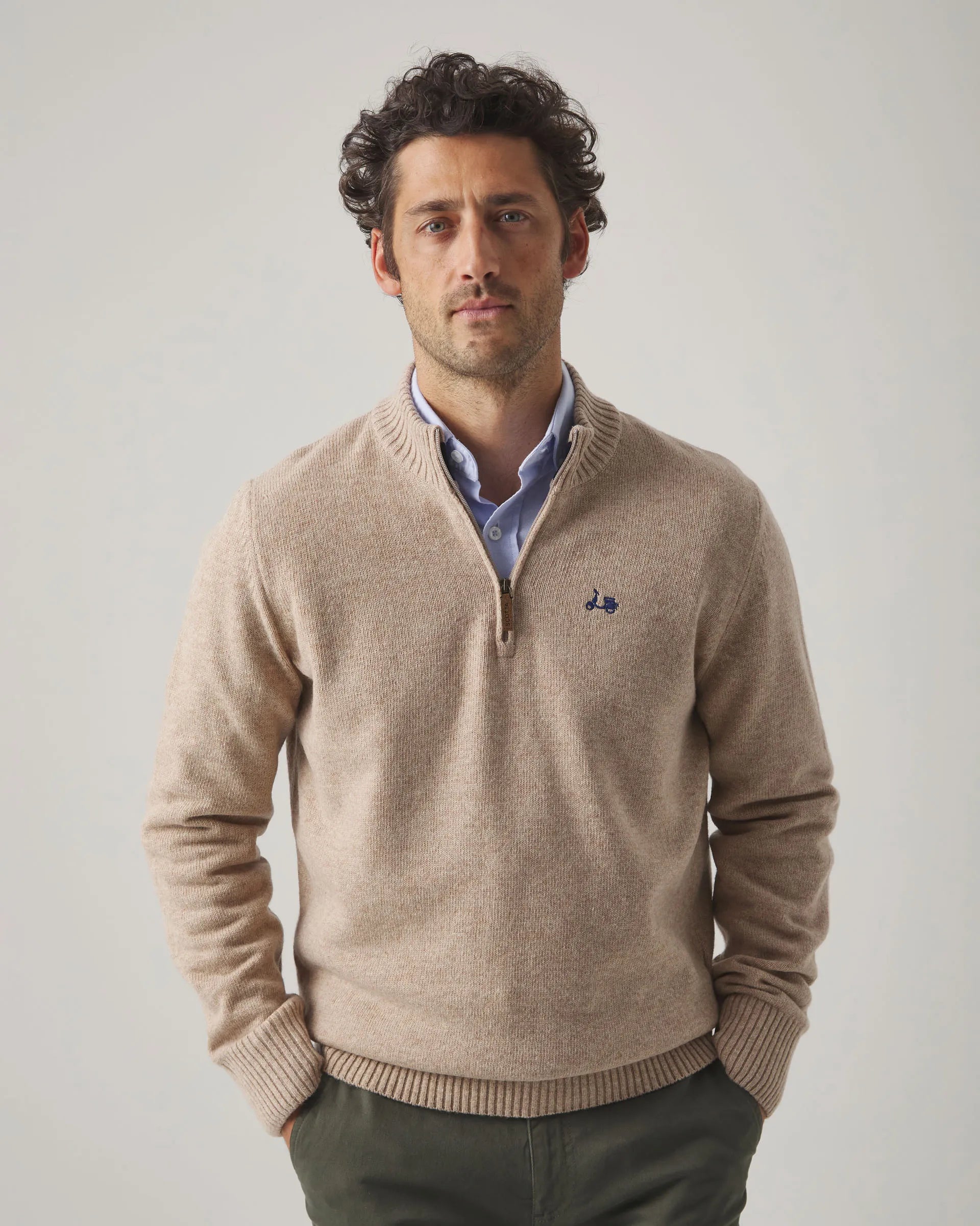 Jersey Zip Beige | SCOTTA