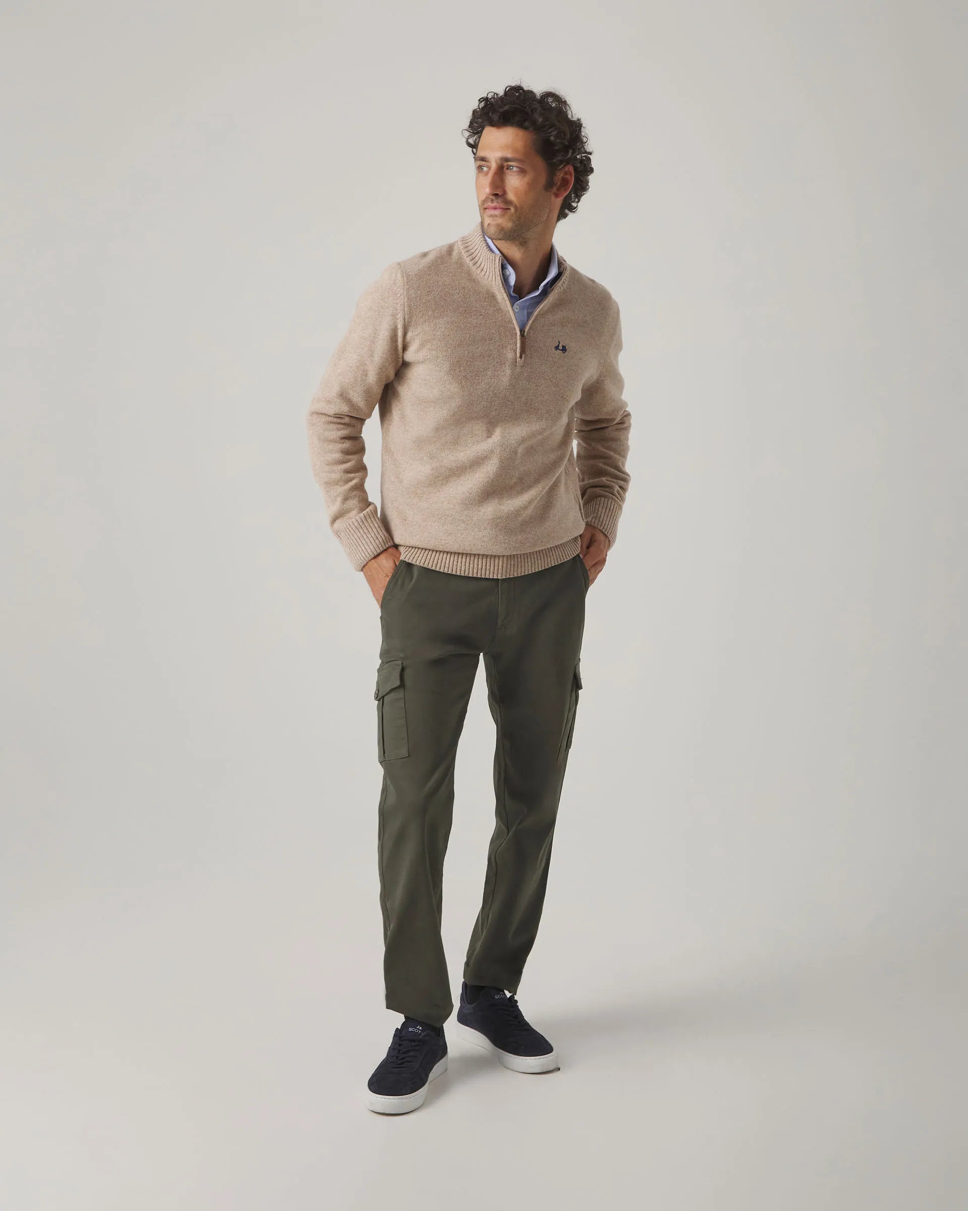 Jersey Zip Beige | SCOTTA