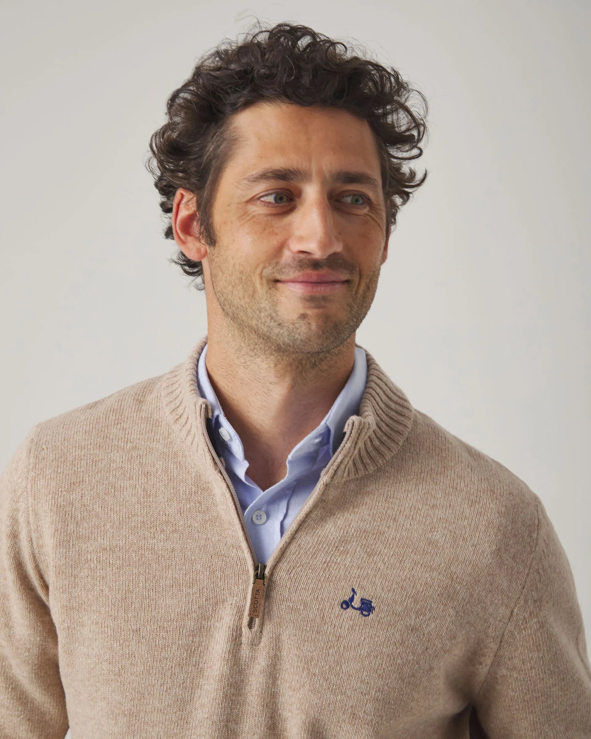 Jersey Zip Beige | SCOTTA