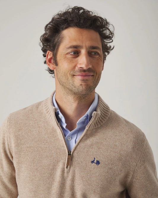 Jersey Zip Beige | SCOTTA