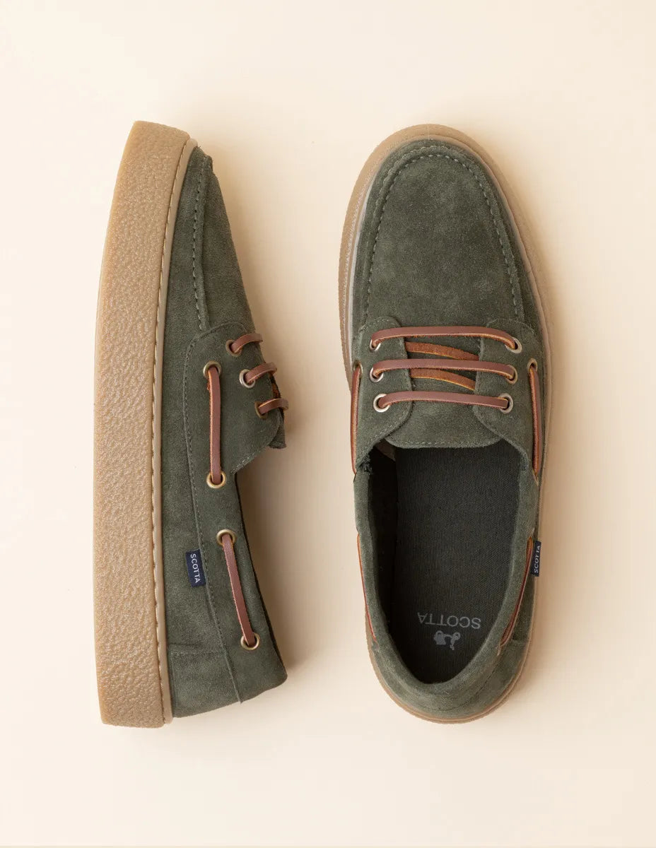 Zapato náutico sport verde | SCOTTA