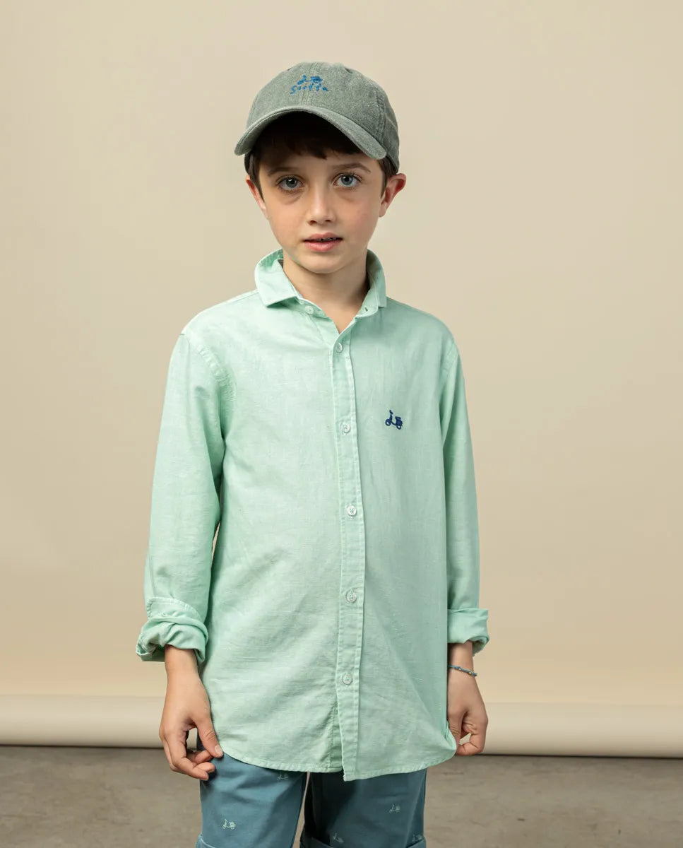 CAMISA NIÑO LISSOME LI-CO VERDE AGUA | SCOTTA