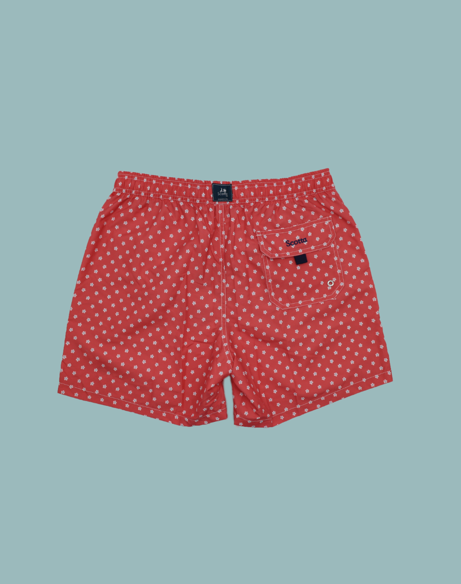 Bañador flowers coral | SCOTTA