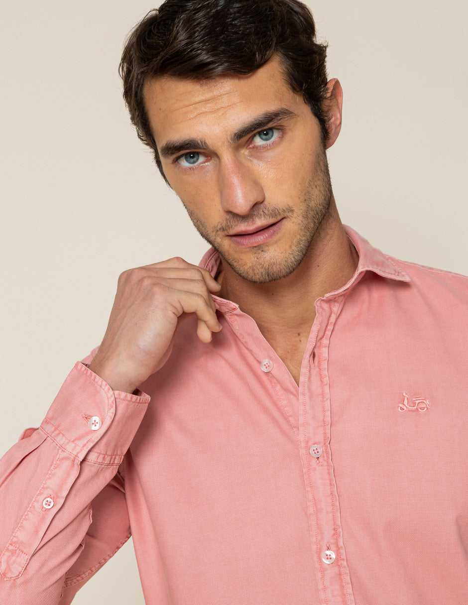 Camisa estructura burdeos | SCOTTA