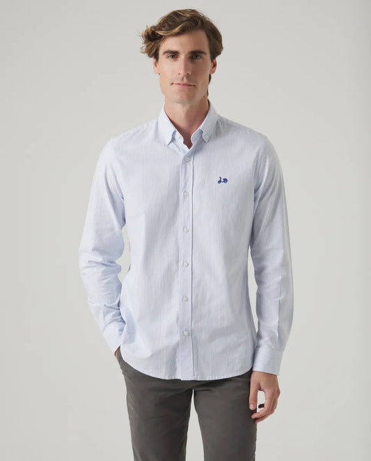 Camisa Oxford stripes azul | SCOTTA