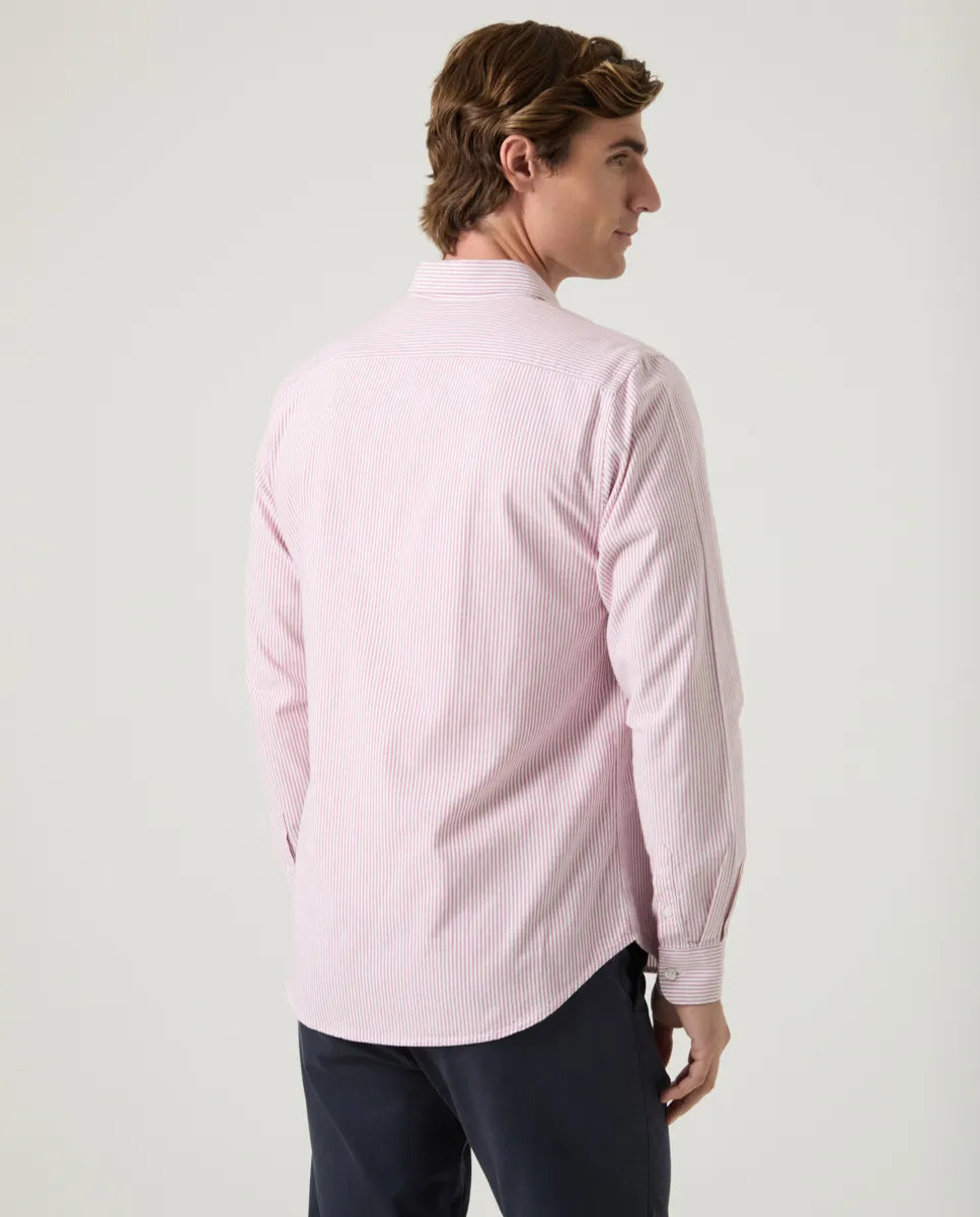 Camisa Oxford Stripes Burdeos | SCOTTA