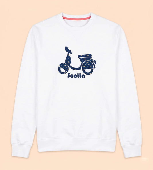 Sudadera multilogo blanco | SCOTTA