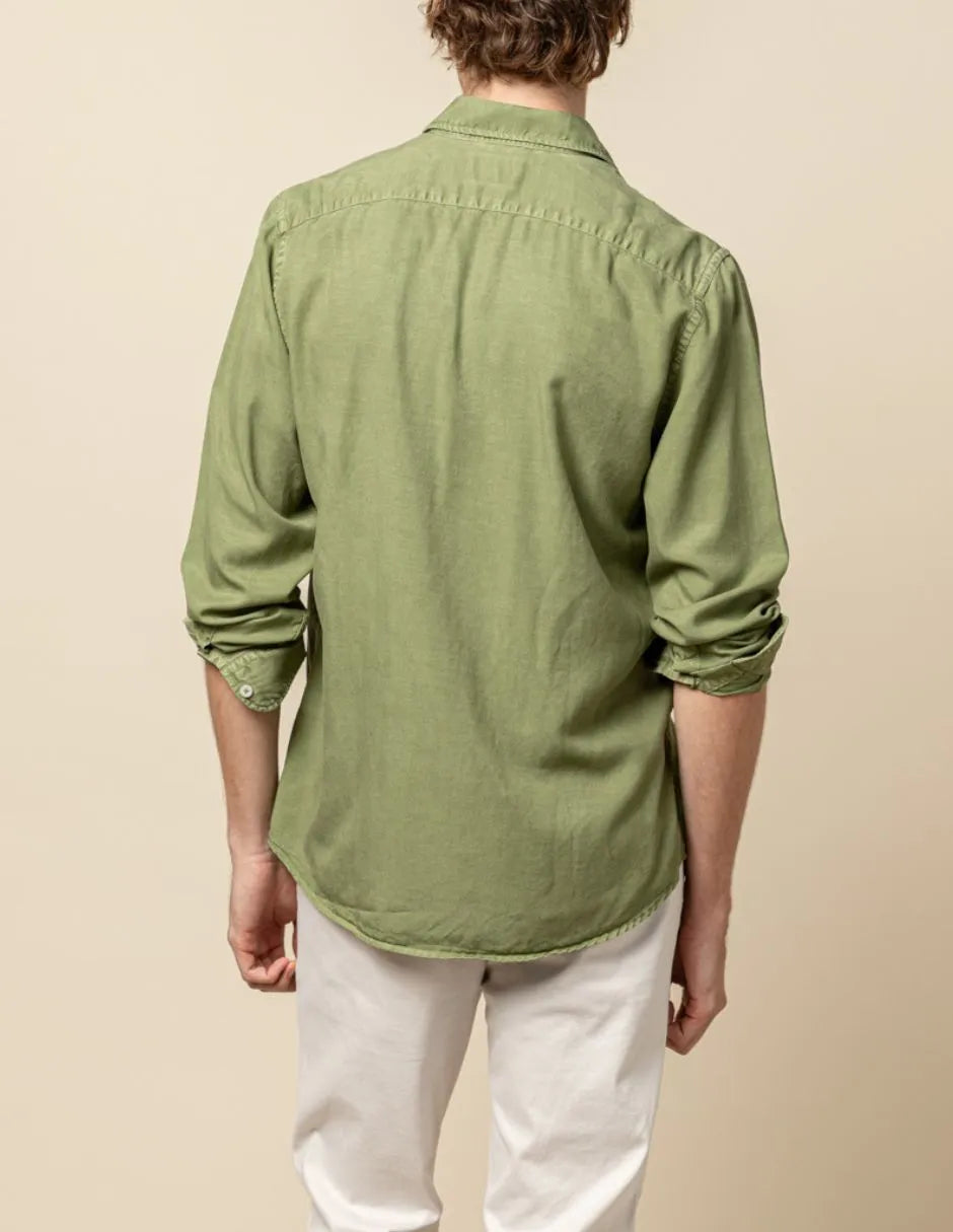 Camisa forest tencel linen khaki | SCOTTA