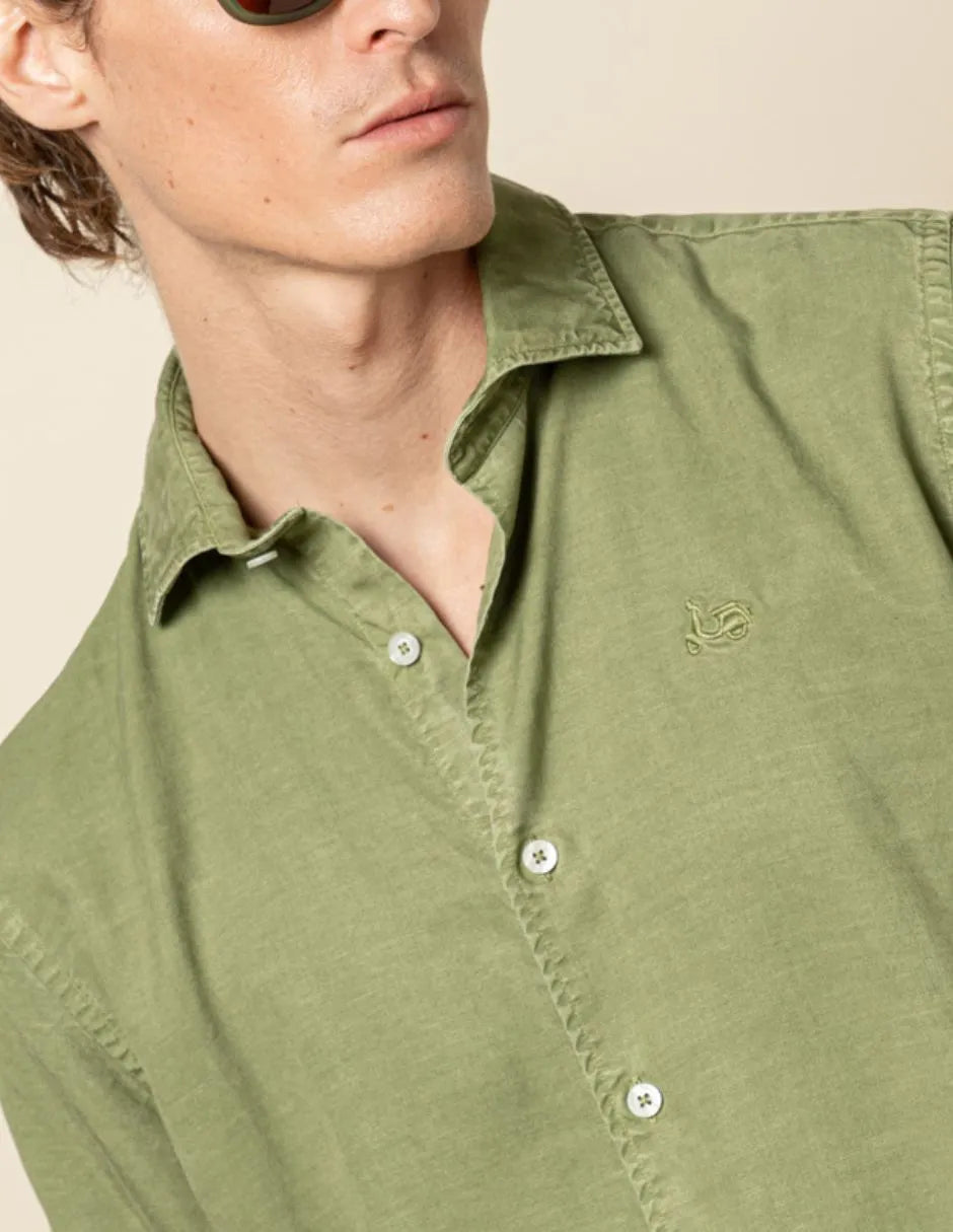 Camisa forest tencel linen khaki | SCOTTA