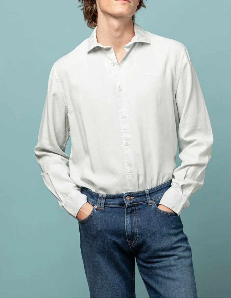 CAMISA FOREST TENCEL LINEN GRIS CLARO | SCOTTA