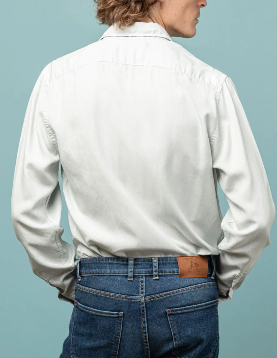 CAMISA FOREST TENCEL LINEN GRIS CLARO | SCOTTA