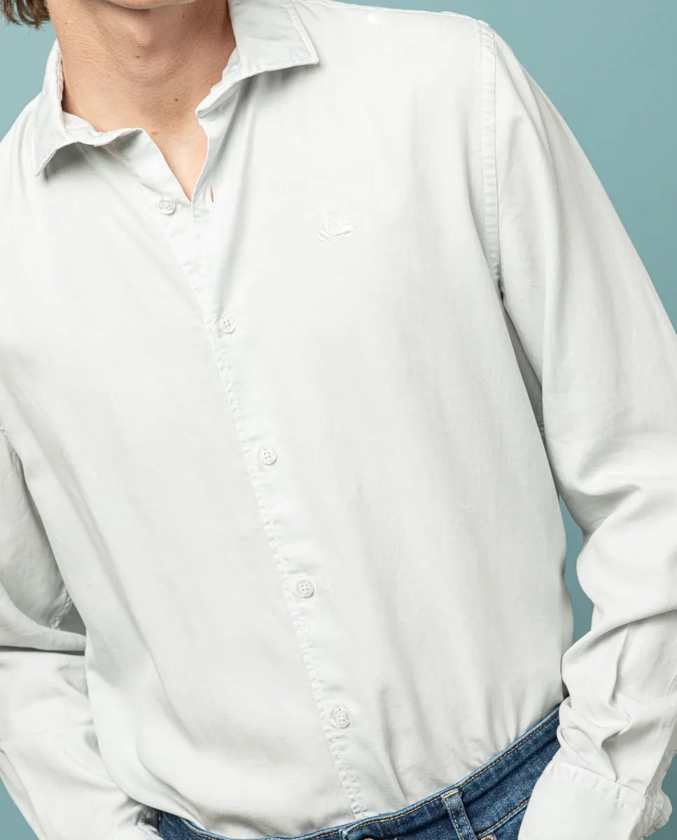 CAMISA FOREST TENCEL LINEN GRIS CLARO | SCOTTA