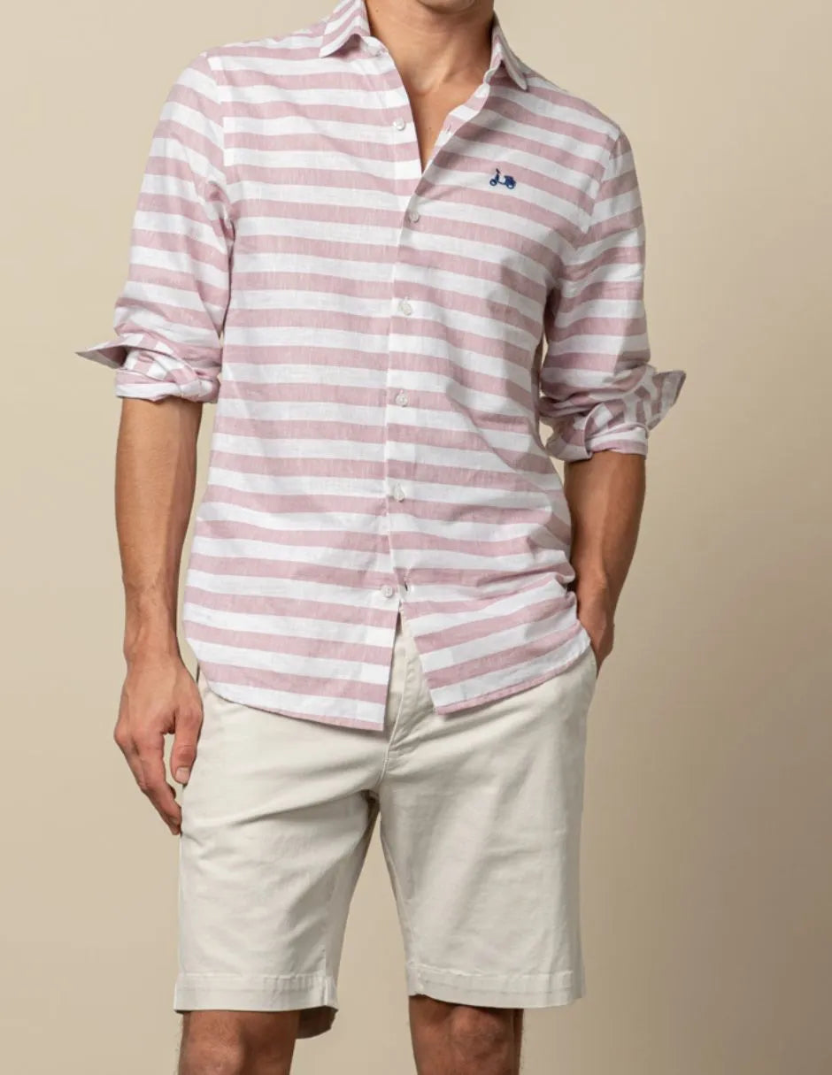 Camisa raya sea burdeos | SCOTTA