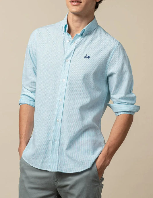 CAMISA RAYA BISCAY TURQUESA | SCOTTA