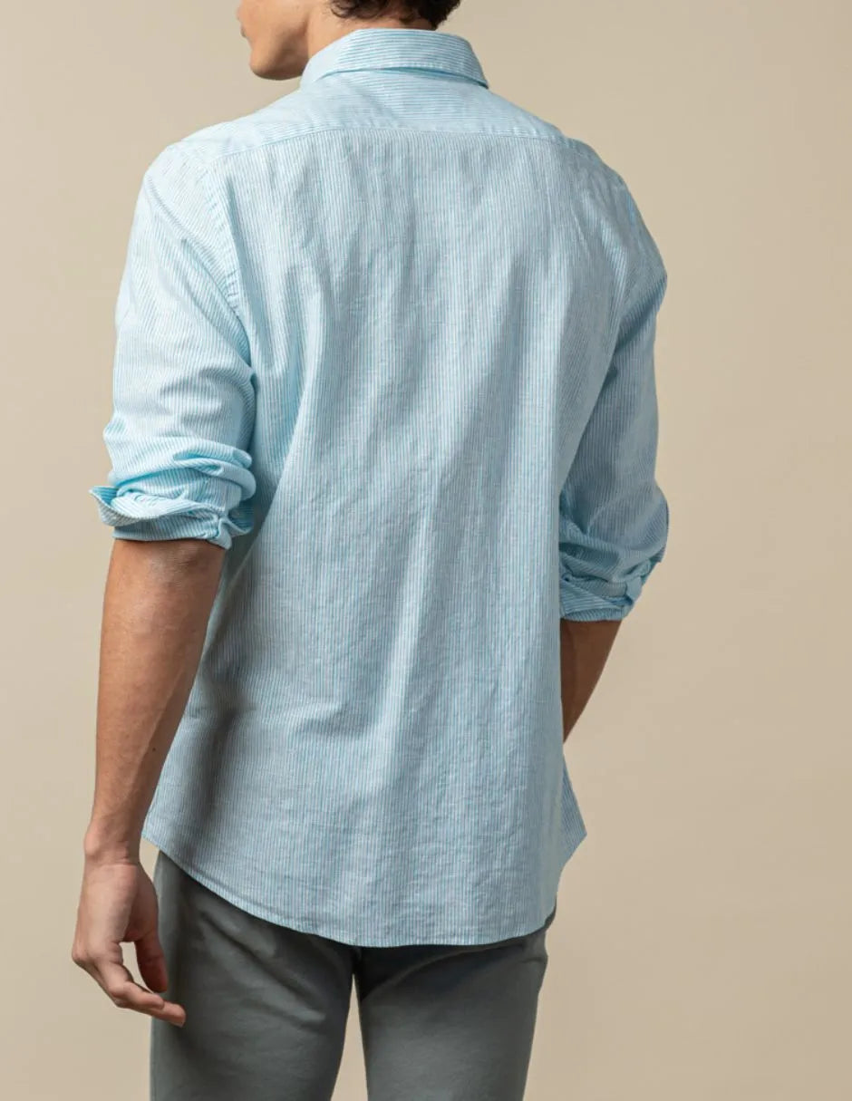 CAMISA RAYA BISCAY TURQUESA | SCOTTA